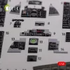 Kelik F-4J Phantom II interior 3D decals for Academy kit - 3D belsőtér-részletező matricakészlet