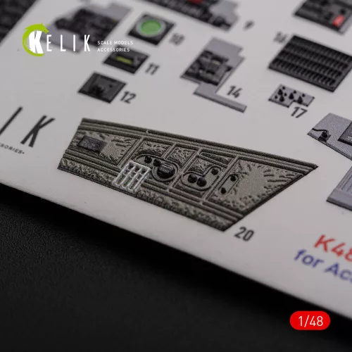 Kelik F-4J Phantom II interior 3D decals for Academy kit - 3D belsőtér-részletező matricakészlet