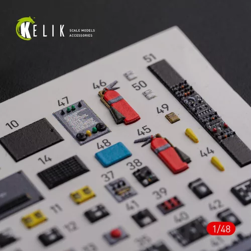 Kelik CH-46E Cargo compartment interior 3D decals for Academy kit - CH-46E tehertér – 3D belsőtér-részletező matricakészlet