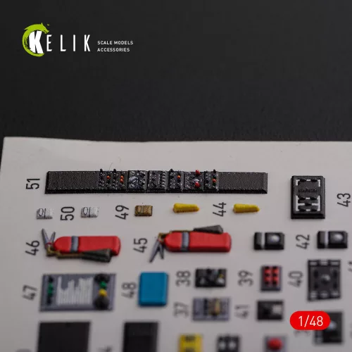 Kelik CH-46E Cargo compartment interior 3D decals for Academy kit - CH-46E tehertér – 3D belsőtér-részletező matricakészlet