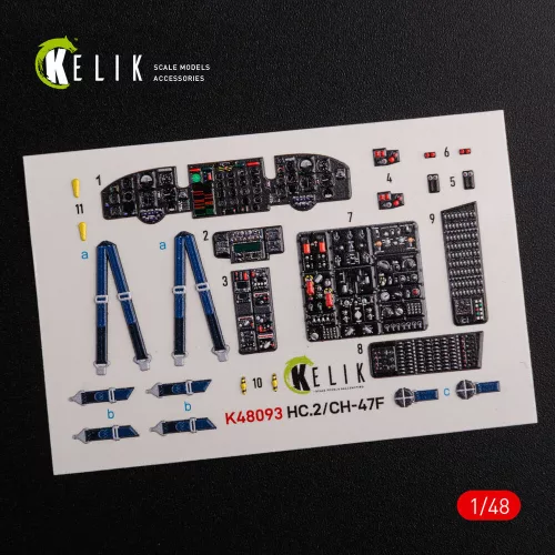 Kelik CH-47F interior 3D decals for Italeri kit - 3D belsőtér-részletező matricakészlet