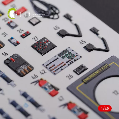 Kelik CH-47F interior 3D decals for Italeri kit - 3D belsőtér-részletező matricakészlet