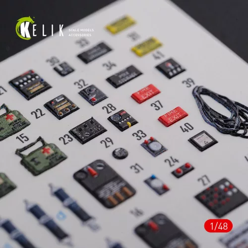 Kelik CH-47F interior 3D decals for Italeri kit - 3D belsőtér-részletező matricakészlet