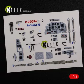   Kelik IL-2 Shturmovik interior 3D decals for Tamiya kit - 3D belsőtér-részletező matricakészlet