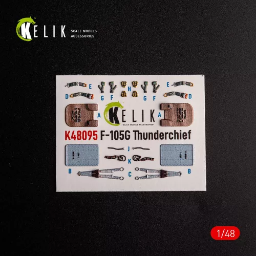 Kelik F-105G Thunderchief - interior 3D decals for HobbyBoss kit - 3D belsőtér-részletező matricakészlet