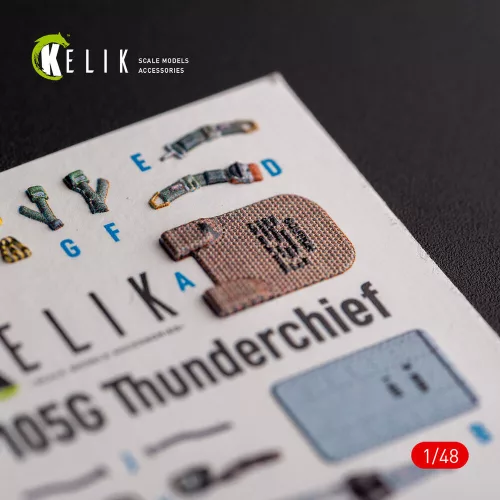 Kelik F-105G Thunderchief - interior 3D decals for HobbyBoss kit - 3D belsőtér-részletező matricakészlet