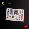 Kelik F-105D Thunderchief - interior 3D decals for HobbyBoss kit - 3D belsőtér-részletező matricakészlet