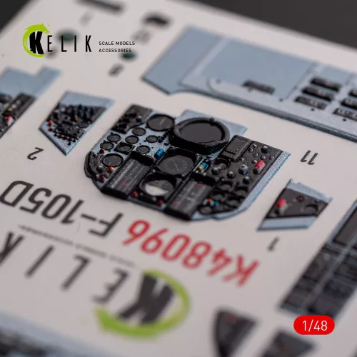 Kelik F-105D Thunderchief - interior 3D decals for HobbyBoss kit - 3D belsőtér-részletező matricakészlet