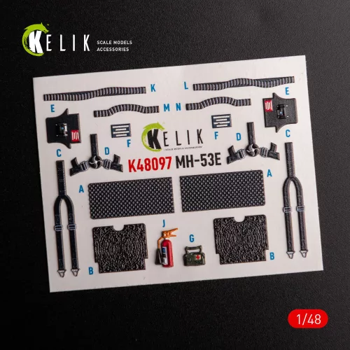 Kelik MH-53 Sea Dragon - interior 3D decals for Academy kit - 3D belsőtér-részletező matricakészlet