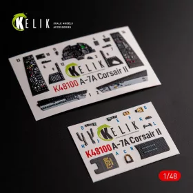   Kelik A-7A Corsair II - interior 3D decals for HobbyBoss kit - 3D belsőtér-részletező matricakészlet