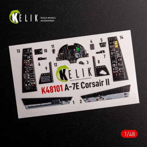Kelik A-7E Corsair II- interior 3D decals for HobbyBoss kit - 3D belsőtér-részletező matricakészlet