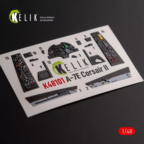 Kelik A-7E Corsair II- interior 3D decals for HobbyBoss kit - 3D belsőtér-részletező matricakészlet
