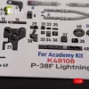Kelik P-38F Lightning – 3D belsőtér-részletező matricakészlet