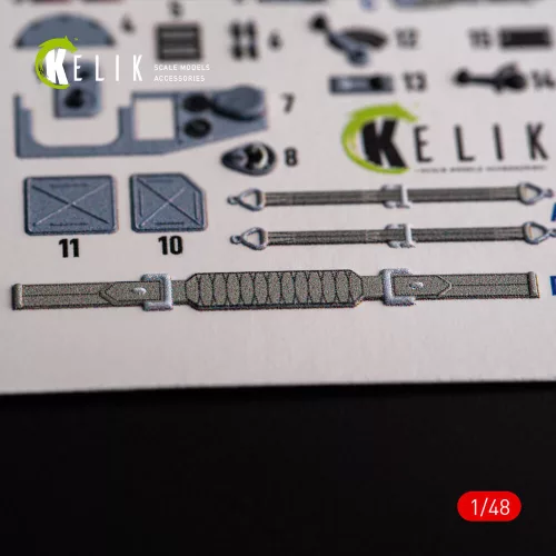 Kelik IL-2M3 - interior 3D decals for Academy/Accurate Miniatures kit - 3D belsőtér-részletező matricakészlet, Academy/Accurate Miniatures makettekhez