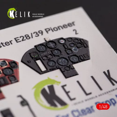 Kelik Gloster E28/39 Pioneer - interior 3D decals for ClearProp kit - 3D belsőtér-részletező matricakészlet