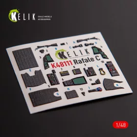   Kelik Rafale C - interior 3D decals for Academy/Revell kit - 3D belsőtér-részletező matricakészlet, Academy/Revell makettekhez