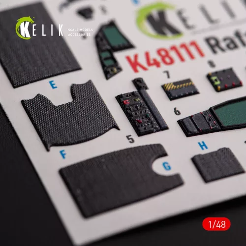 Kelik Rafale C - interior 3D decals for Academy/Revell kit - 3D belsőtér-részletező matricakészlet, Academy/Revell makettekhez