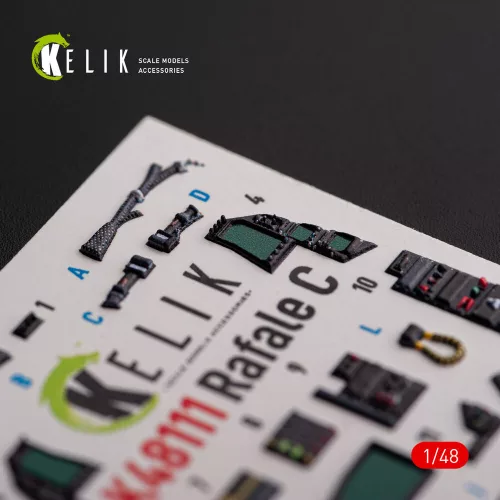 Kelik Rafale C - interior 3D decals for Academy/Revell kit - 3D belsőtér-részletező matricakészlet, Academy/Revell makettekhez