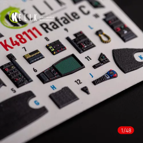 Kelik Rafale C - interior 3D decals for Academy/Revell kit - 3D belsőtér-részletező matricakészlet, Academy/Revell makettekhez