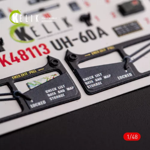 Kelik UH-60A Black Hawk - Type 1 interior 3D decals for ICM kit - UH-60A Black Hawk - 1. típus – 3D belsőtér-részletező matricakészlet