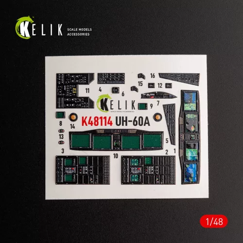 Kelik UH-60A Black Hawk - 2. típus ukrán katonai hírszerzés – 3D belsőtér-részletező matricakészlet