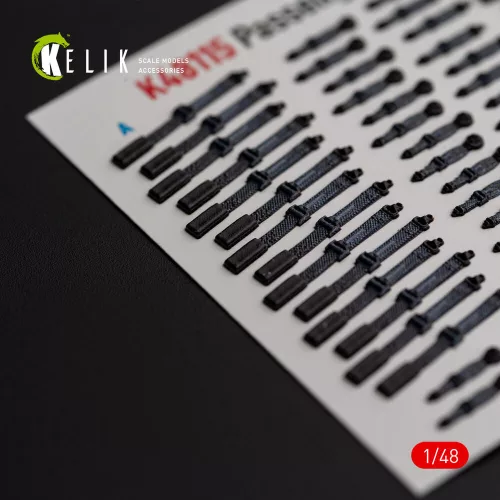 Kelik Passenger Seat Belts for MH-60/UH-60 Black Hawk - interior 3D decals for ICM kit - 3D utasülés-biztonságiöv matricakészlet