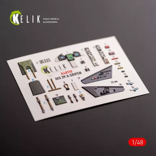 Kelik Jas-39 A - interior 3D decals for Italeri kit - 3D belsőtér-részletező matricakészlet