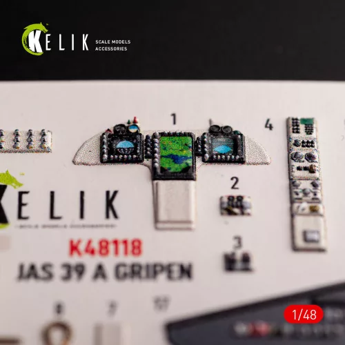Kelik Jas-39 A - interior 3D decals for Italeri kit - 3D belsőtér-részletező matricakészlet