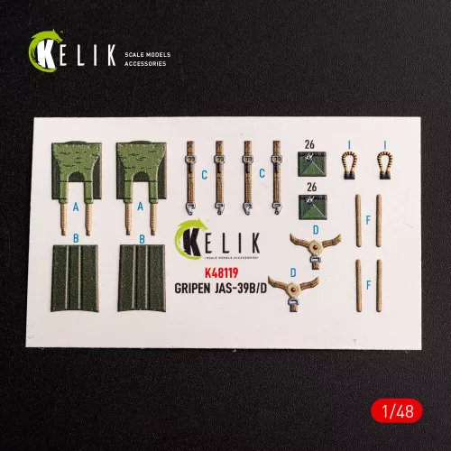Kelik Jas-39 B/D - interior 3D decals for Zimi Model/KittyHawk kit kit - 3D belsőtér-részletező matricakészlet