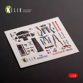   Kelik F-104G - interior 3D decals for Kinetic kit - 3D belsőtér-részletező matricakészlet