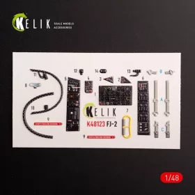   Kelik FJ-2 - interior 3D decals for Italeri kit - 3D belsőtér-részletező matricakészlet