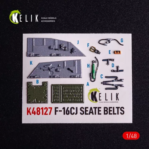Kelik F-16CJ - interior 3D decals for Tamiya kit - 3D belsőtér-részletező matricakészlet