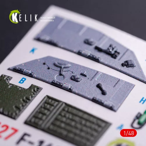 Kelik F-16CJ - interior 3D decals for Tamiya kit - 3D belsőtér-részletező matricakészlet