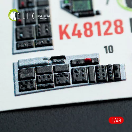 Kelik F-16F Block 60 - interior 3D decals for Hasegawa kit - 3D belsőtér-részletező matricakészlet