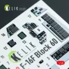 Kelik F-16F Block 60 - interior 3D decals for Hasegawa kit - 3D belsőtér-részletező matricakészlet