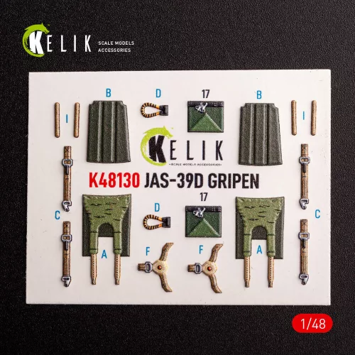 Kelik Jas-39 D - interior 3D decals for Italeri kit - 3D belsőtér-részletező matricakészlet