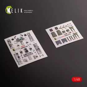   Kelik Tornado IDS - interior 3D decals for Italeri kit - Tornado IDS – 3D belsőtér-részletező matricakészlet