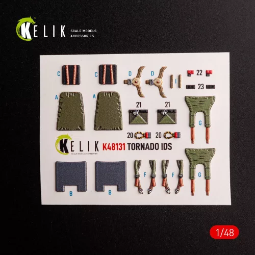 Kelik Tornado IDS - interior 3D decals for Italeri kit - Tornado IDS – 3D belsőtér-részletező matricakészlet
