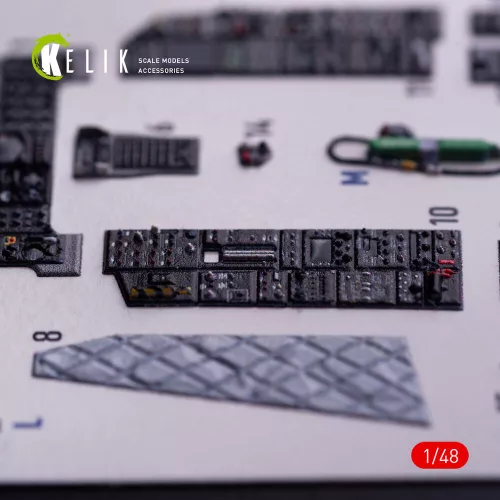 Kelik A-10C - interior 3D decals for GWH kit - 3D belsőtér-részletező matricakészlet