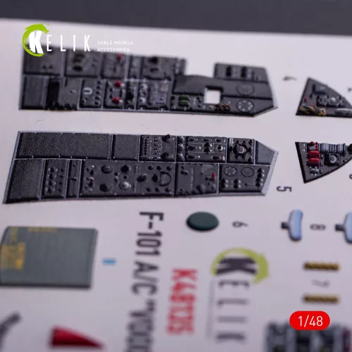 Kelik F-101A/C VooDoo - interior 3D decals for Zimi Model/KittyHawk kit - 3D belsőtér-részletező matricakészlet
