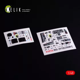   Kelik Mig-29C (9-13) Fulcrum interior 3D decals for GWH - 3D belsőtér-részletező matricakészlet