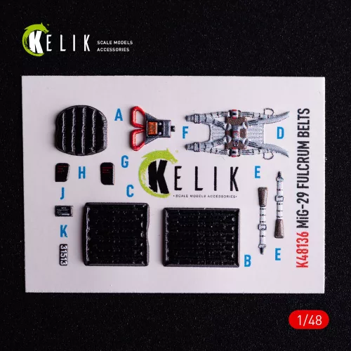 Kelik Mig-29C (9-13) Fulcrum interior 3D decals for GWH - 3D belsőtér-részletező matricakészlet