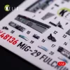 Kelik Mig-29C (9-13) Fulcrum interior 3D decals for GWH - 3D belsőtér-részletező matricakészlet