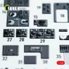 Kelik Do-217 K/M - interior 3D decals for ICM kit - 3D belsőtér-részletező matricakészlet
