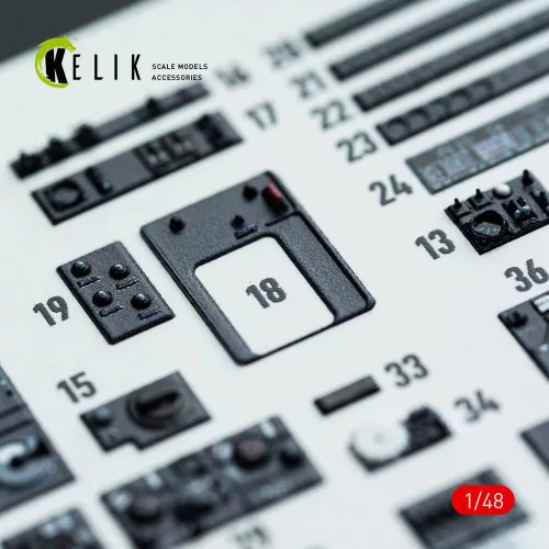 Kelik Do-217 K/M - interior 3D decals for ICM kit - 3D belsőtér-részletező matricakészlet