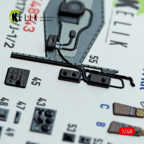 Kelik Do-217 N/J - interior 3D decals for ICM kit - 3D belsőtér-részletező matricakészlet