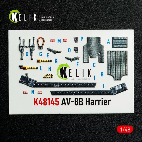 Kelik AV-8B Harrier - interior 3D decals for Hasegawa kit - 3D belsőtér-részletező matricakészlet