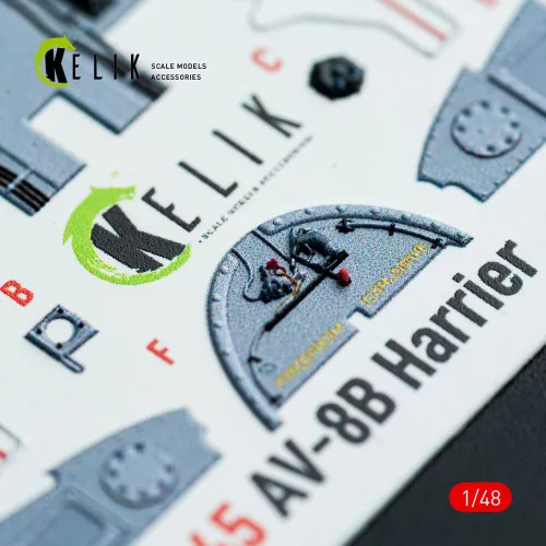 Kelik AV-8B Harrier - interior 3D decals for Hasegawa kit - 3D belsőtér-részletező matricakészlet