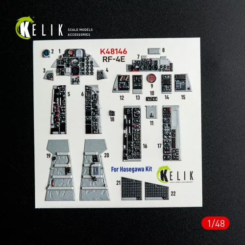 Kelik RF-4E - interior 3D decals for Hasegawa kit - 3D belsőtér-részletező matricakészlet
