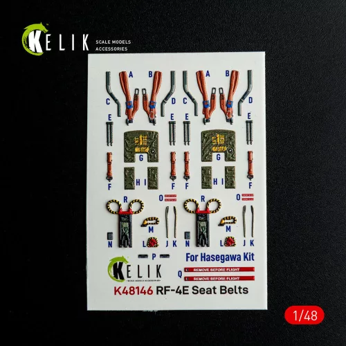 Kelik RF-4E - interior 3D decals for Hasegawa kit - 3D belsőtér-részletező matricakészlet
